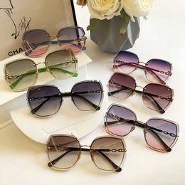 Fashion Rimless Square Sunglasses for Women Brand Designer Sun Glasses Vintage Shades Female Pink Eyewear 230920