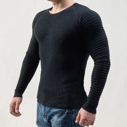 Men's Sweaters Fashion Knit Jumper Sweater Male Pullover Winter Crew Neck Solid Colour Top Knitwear Fitness Clothing