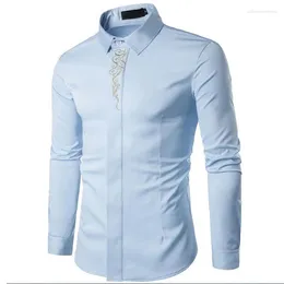 Men's Dress Shirts Embroidered For Men 2023 Arrival Shirt Performance Long Sleeved Big Size S-XXL!