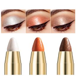 Eye Shadow Glitter Eye Shadow Stick Shine Eyeshadow Shimmer White Highlighter Pencil Bronzer Metal Bright Party Women Makeup Cosmetics 231216