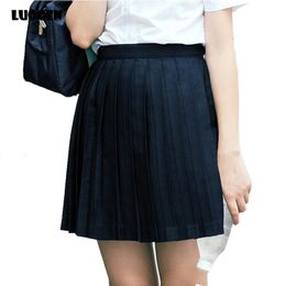 Dresses Kawaii Japanese Brand High Waist Pleated Skirt Anime Cosplay School Skirt Jk Uniform Student Girls Womens Skirts Female Saia