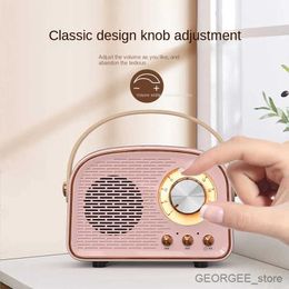 Computer Speakers Retro Mini Bluetooth Speaker Classical Music Player with Radio Card Sound Stereo Subwoofer Portable Decoration Speake