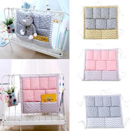 Bedding Sets 50*50 cm Baby Crib Hanging Bag Multi-Layer Bedside Organiser Diaper Storage Bag Box Portable born Toy Pocket Crib Bedding Set 231218