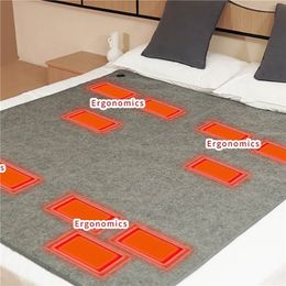 Electric Blanket 5V USB Electric Blanket Mattress Thermostat Heating Insulation Camping Heated Sleep Bag Mat Winter Body Warmer Outdoor Supplies 231216