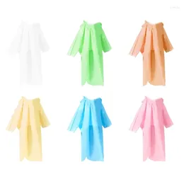 Raincoats 6pcs Disposables Thickened Waterproof Outdoor Travel Onepiece Ponchos T21C