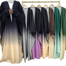 Ethnic Clothing Women's Open Abaya Muslim Ramadan Comfortable Long Sleeve Casual Black Abayas Turkish Dubai Islamic Woman 6 Colours