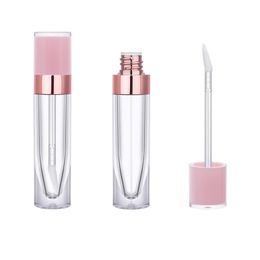 6ML Clear Round Lip Gloss Tube Empty Lip Balm Tubes White Black Pink Cap Makeup DIY Tool Cylinder Liquid Lipstick Tube