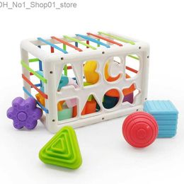 Sorting Nesting Stacking toys Montessori Toys for 1 Year Baby Shape Block Game Motor Skill Tactile Learning Sensory Cube Educational For Children Q231218