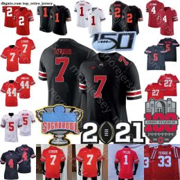 CUSTOM Football Jerseys Ohio State Buckeyes Football NCAA College Jersey Justin Fields Chris Olave CJ Stroud Fleming Garrett Wilson Eddie Ge