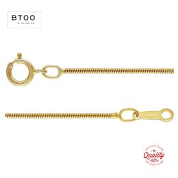 Chokers BTOO Real 14K Gold Filled Snake Chain Necklace 1MM Chain Necklace Gold Jewellery Minimalist Gold Filled Women Jewellery 231218