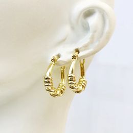 Dangle Chandelier 10 Pairs Cute Tiny Gold Plated Spiral Hoop earrings Metallic Simple Design Earrings Jewellery Women Gift 30826 231218