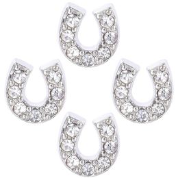 20PC lot Crystal Horseshoe charm Floating Locket Charms Fit For Magnetic Memory living Lockets As Jewelry Making223Q