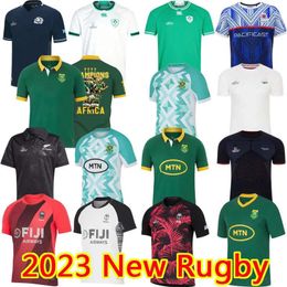 2023 Jerseys South Englands Afrikaner Irland Schwarze Samoas Rugby Schottland Fidschi 23 24 Worlds Rugby Home Away Herren Rugby Shirt Trikot