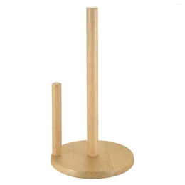 Kitchen Storage Roll Wrench Bathroom Free Standing Nonslip Pads Bamboo Stand Paper Towel Holder Bedroom Round Base Home Stable Easy Tear