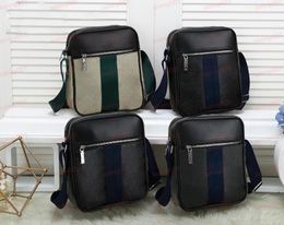 Striped Shoulder Bag Commuting Briefcases Women's Retro Postman Bag File Package Designer Zipper Pocket Luxury Business Small Square Bags