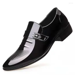 Dress Shoes Ly Men Quality Patent Leather White Wedding Size 38-45 Black Soft Man For