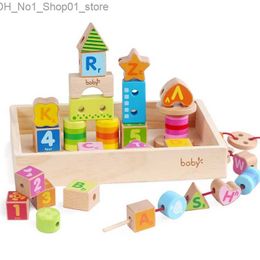 Sorting Nesting Stacking toys Wooden Montessori Educational Toys Building Blocks Early Learning Colour Shape Match Kids Toy Home School Supplies Q231218