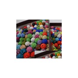 Pearl 100Pcs Mixed Disco Ball Pave Cz Crystal Spacer Beads Bracelet 8 10 12Mm For Jewellery Making Drop Delivery Jewellery Loose Beads Dhaxq