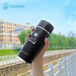 CAMAZ pH 9 Alkaline Water Bottle Zinc Hydrogen Water Alkaline Bottle 304 L Stainless Steel 7 Mineral Elements Bottled Alkaline Water