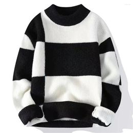 Men's Sweaters Autumn And Winter Knitted Clothes Sweater For Thickened High Street Fashion Bottom Shirt Warm