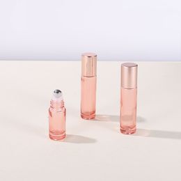 Hot Sale Rose Bottles 5-10ml Roller Bottle With Rose Gold Cap