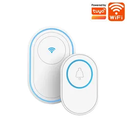 Doorbells Dingdong Pager Anti-theft Device Graffiti Wifi Doorbell Wireless Home Smart Door Bell Tuya Electronic Remote Control