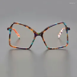 Sunglasses Frames Cat-eye Glasses Acetate Shaped Frame Men's And Women's Large Catwalk Fashion Optical Prescription