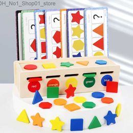 Sorting Nesting Stacking toys Montessori Wooden Toys for Kids Sensory Sorting Exercise Box Color Shape Matching Puzzles Early Learning Educational Toys Q231218