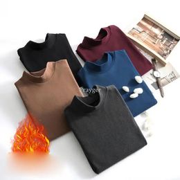 Men's Thermal Underwear Thermal Clothing Men Underwear Winter Warmer Body Tops High Neck Long Sleeves 231218