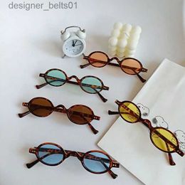 Sunglasses Children Fashion Design Retro Small Oval Sunglasses Vintage Shades Sun Glasses for Men Women Anti-blue light EyeglassesL231218