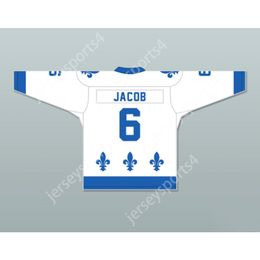 Custom PIERRE JACOB 6 LE NATIONAL DE QUEBEC HOCKEY JERSEY LANCE ET COMPTE NEW Top Stitched S-M-L-XL-XXL-3XL-4XL-5XL-6XL