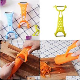 Fruit & Vegetable Tools Thickening Double Head Paring Knife Plastic Peeler Household Kitchen Fruits Potato Mti Function Grater Wholesa Dhvqo