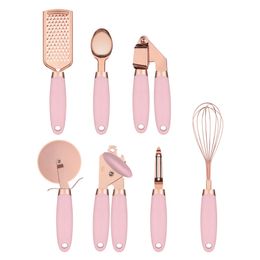 Kitchen Gadget set, 7-piece stainless steel can opener, egg beater, melon shaper, baking tool