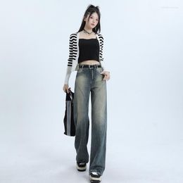 Women's Jeans Korean Fashion Baggy Women Y2K Vintage 90s Fairy Grunge Denim Pants Oversized Harajuku Retro Basic Wide Leg Trousers