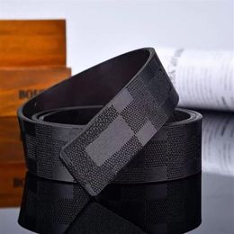 Men Designer Belt Classic fashion casual letter smooth buckle womens mens leather belt width 3 8cm with orange box size 105-125266j