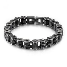 Fashion retro cycling bracelet Personalised motorcycle chain bracelet men charm stainless steel bracelet Jewellery for men281E