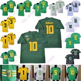 CUSTOM Oregon Ducks Football Jersey NCAA College Marcus Mariota Justin Herbert Bo Nix Ferguson Irving Whittington Franklin Hill Flowe Dollar