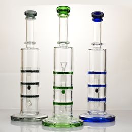 12 inch thick glass bong hookah turbo double honeycomb perc glass water pipe