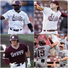 College Mississippi State Baseball Jersey Davis Meche Kamren James Luke Hancock Allen Logan Tanner Will Clark Woodruff Adam Frazier KC Hunt David Mershon