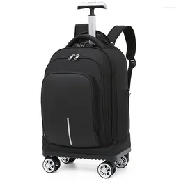 Backpack Trolley Luggage With Wheels Travel Large Capacity Bags Rolling Bag Waterproof Business Laptop Schoolbag