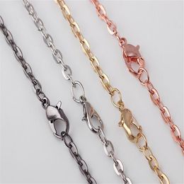 Fashion Jewelrys 10pcs lot DIY Alloy Long Floating Chain Necklace Fit For Magnetic Glass Charms Locket Pendant302E