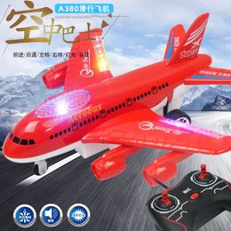 Electric RC Car Children Aeroplane Toy Electric Plane Model with Flashing Light Sound Assembly for Kids Boys Birthday Gift 231218
