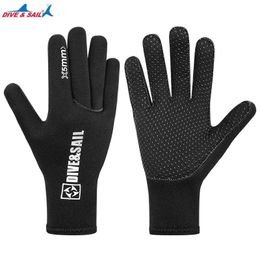 set Diving Gloves 5MM Warm Swimming Snorkelling Gloves Thickened Cold Resistant Surf hand Guard Equipment