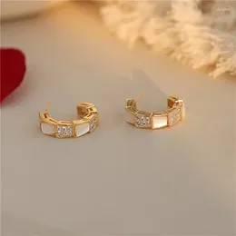 Hoop Earrings Minimalist 925 Sterling Silver Korean Hypoallergenic Fashion Elegant Female Women Banquet Wedding Jewellery Gift