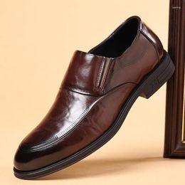 Dress Shoes Casual Leather Men's Trendy Business Attire Comfortable Leg Covers Solid Color Inner Height Increase Tenis Masculine 2023