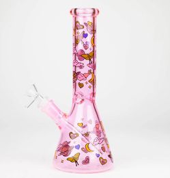 10 inch tall Colorful Glass Bong Water Pipes Glass Bubbler Dabber Downstem Perc Ice Water Bongs Hookahs Shisha With 14mm Bowl