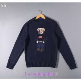 Ralph Designer Mens Sweaters Polos Sweater Womens Lauren Pullover Bear Crewneck Knitted Long Sleeve Casual Asian Size N8666