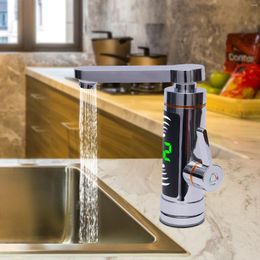 Kitchen Faucets 110V Electric Water Heater Digital Faucet Tankless Instant Tap Fast Heat 3000W US Plug For Bathroom