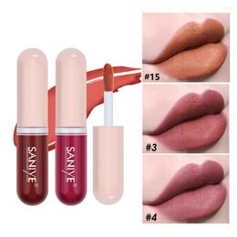 Lip Gloss Matte Lipstick Mini Tint Lips Cosmetic Velvet Waterproof Long-lasting Red Stain Glaze Beauty Make Up Tool