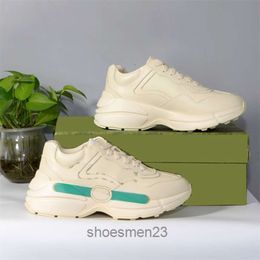 Sneaker Shoe with Chaussures Rhyton Wave Designer Luxury Shoes Ladies Beige Fashion Sneakers Men Mouth Trainers Vintage V71S